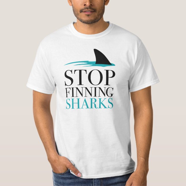 STOP FINNING SHARKS T-Shirt (Front)