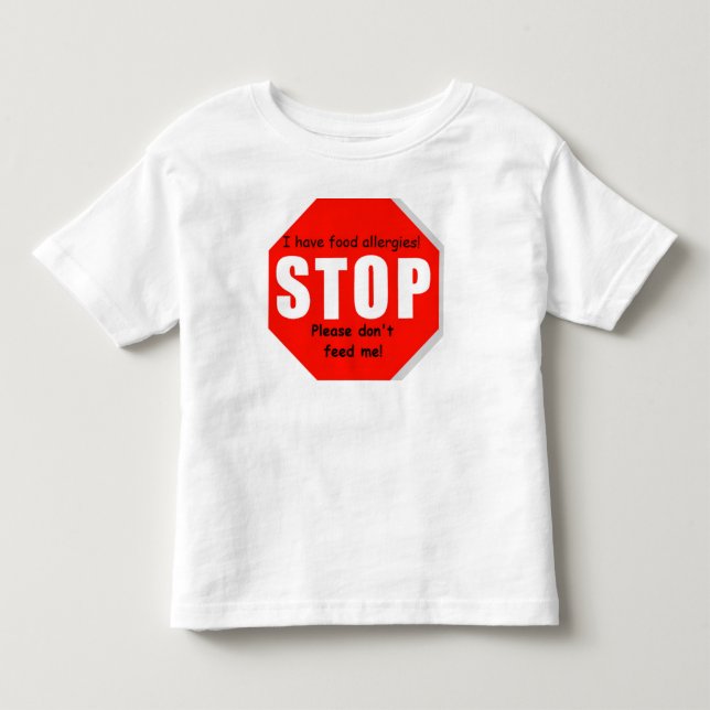 Stop Food Allergies Toddler Tshirt (Front)