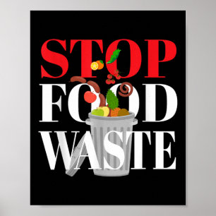 Stop Food Waste I Food Waste Environmental Protect Poster