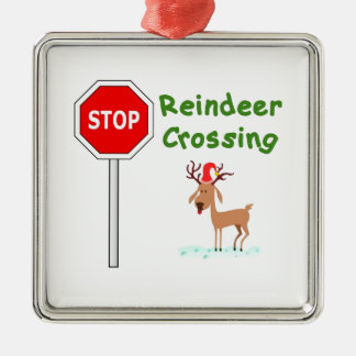 STOP for Santa's Reindeer! Metal Tree Decoration