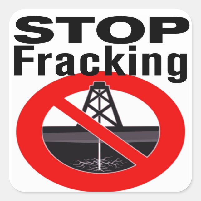 Stop Fracking Everywhere Square Sticker (Front)