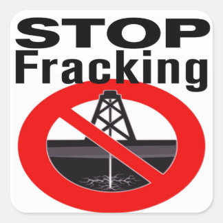 Stop Fracking Everywhere Square Sticker