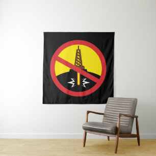 Stop Fracking Tapestry