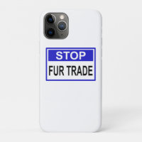 Stop Fur Trade Blue sign