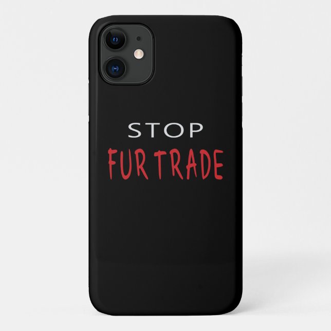 Stop Fur Trade Case-Mate iPhone Case (Back)