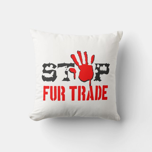 Stop Fur Trade Cushion (Front)
