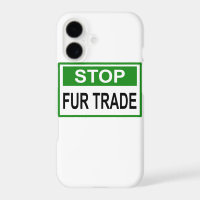 Stop Fur Trade Sign green