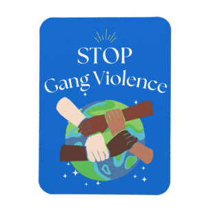 Stop Gang Violence Flexible Photo Magnet
