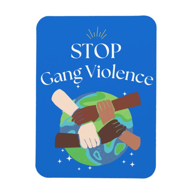 Stop Gang Violence Flexible Photo Magnet (Vertical)