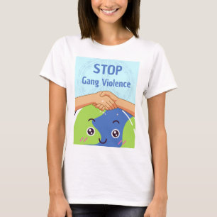 Stop Gang Violence Handshake for Peace T-Shirt