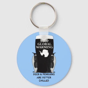 Stop global warming key ring