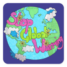 Stop Global Warming - Textured | Stickers