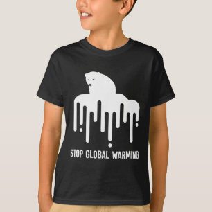 Stop Glol Warming Climate Change Polar Bear Enviro T-Shirt