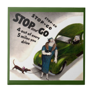 Stop, Go, but don’t hit the fat lady or her dog Tile
