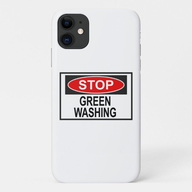 Stop Greenwashing Sign (1) Case-Mate iPhone Case (Back)