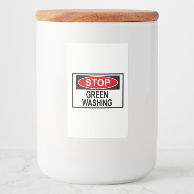 Stop Greenwashing Sign (1) Food Label (Front)