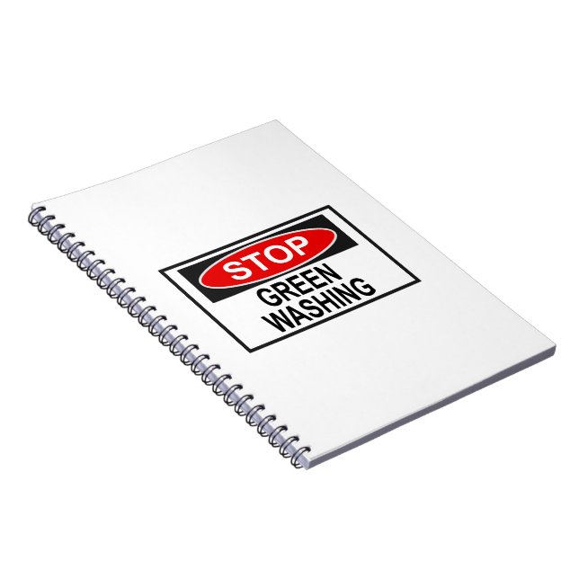 Stop Greenwashing Sign (1) Notebook (Right Side)