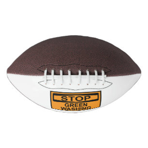 Stop Greenwashing Sign American Football
