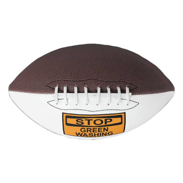 Stop Greenwashing Sign American Football (Front)