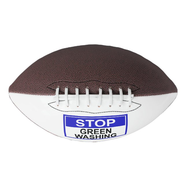 Stop Greenwashing Sign American Football (Front)