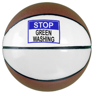 Stop Greenwashing Sign Basketball