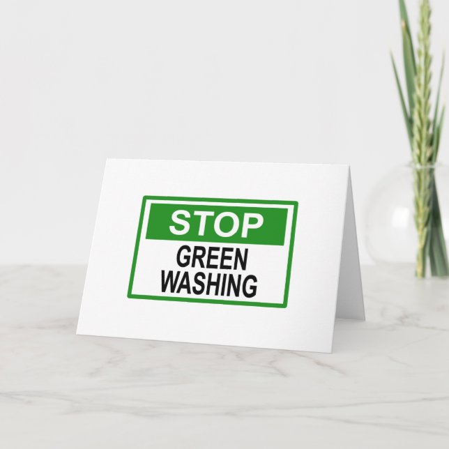 Stop Greenwashing Sign Card (Front)