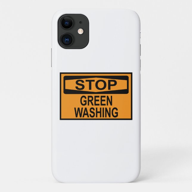 Stop Greenwashing Sign Case-Mate iPhone Case (Back)