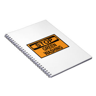 Stop Greenwashing Sign Notebook