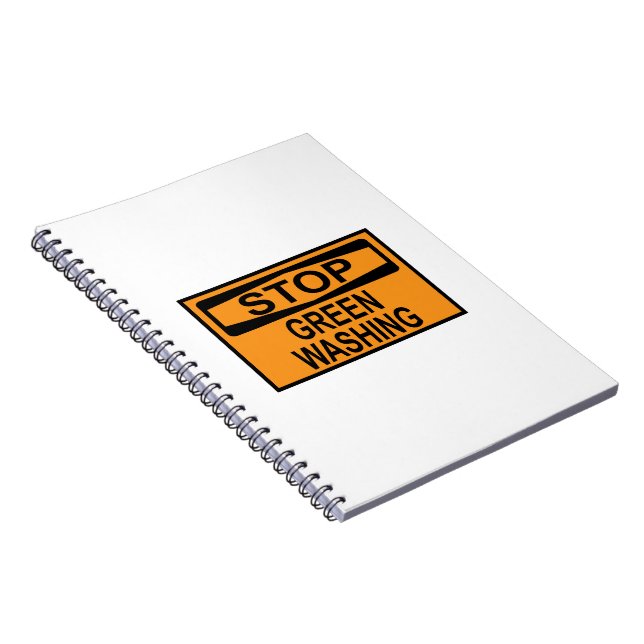 Stop Greenwashing Sign Notebook (Right Side)