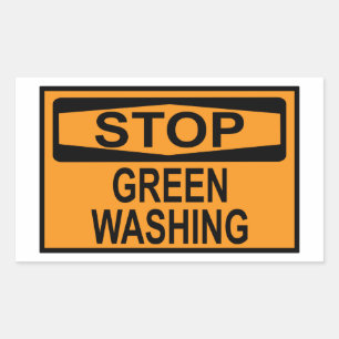 Stop Greenwashing Sign Rectangular Sticker