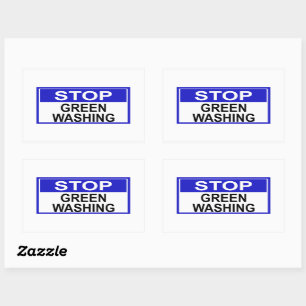 Stop Greenwashing Sign Rectangular Sticker