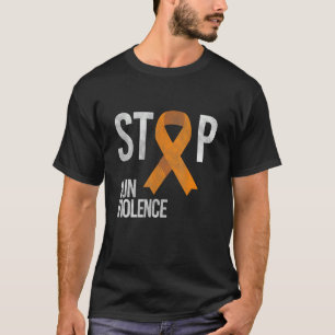 Stop Gun Violence Orange Ribbon For Awareness Prot T-Shirt