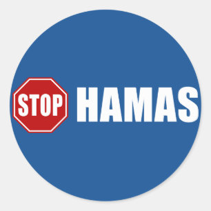 Stop Hamas Classic Round Sticker