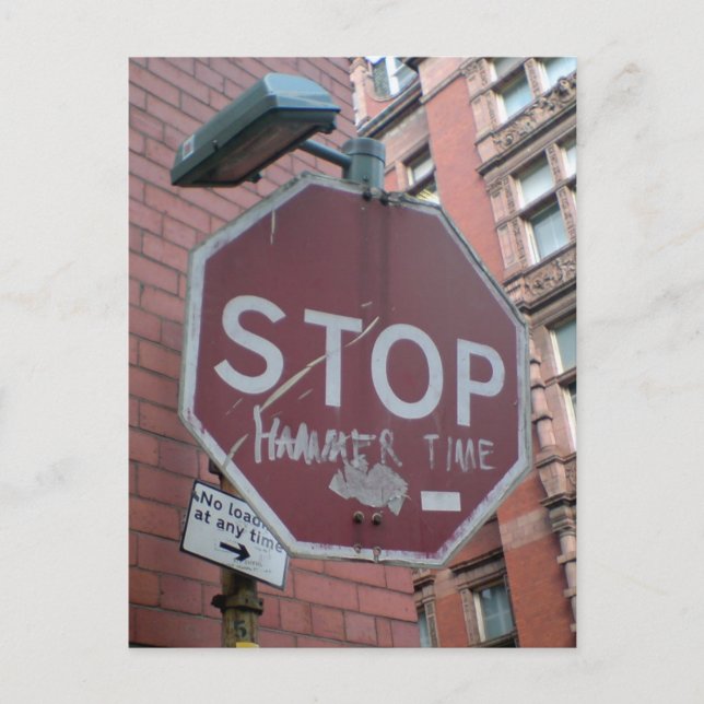 Stop Hammer Time Postcard (Front)