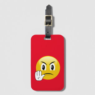 Stop Hands Emoji Luggage Tag