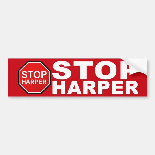 STOP HARPER Bumper Sticker (Front)