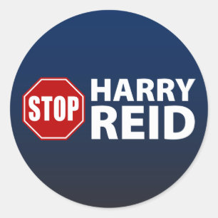 Stop Harry Reid Classic Round Sticker