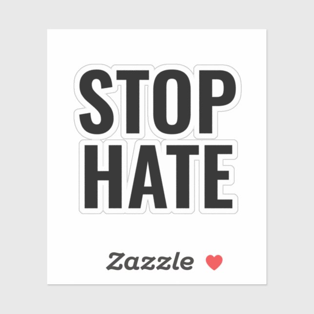 Stop Hate white black minimalist typography modern (Sheet)
