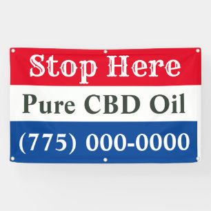 Stop Here  CBD Sales 5' Banner