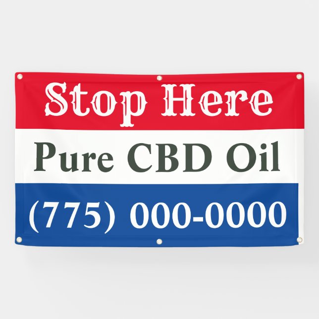 Stop Here  CBD Sales 5' Banner (Horizontal)