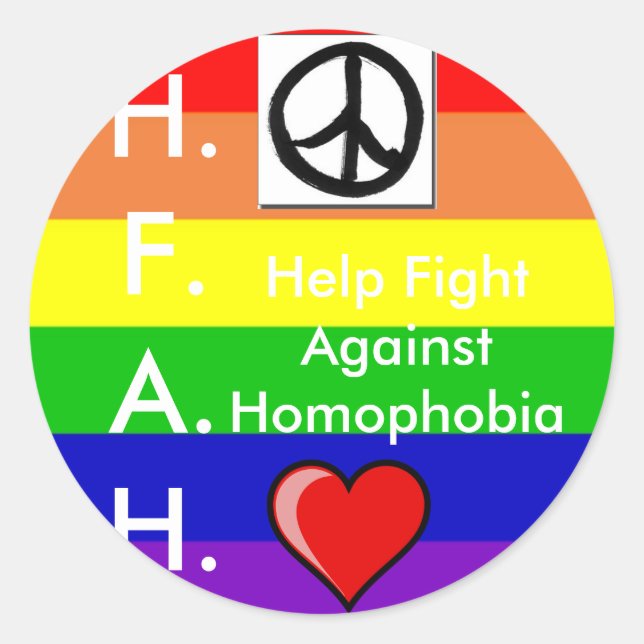Stop Homophobia Sticker (Front)