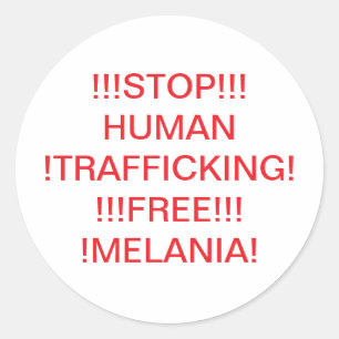 STOP HUMAN TRAFFICKING Hankamer Artjunkhaus COMIC Classic Round Sticker