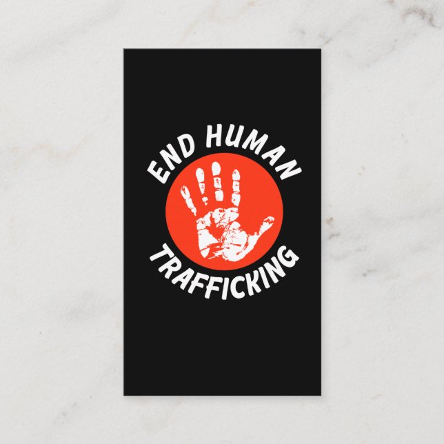 Stop Human Trafficking Human Rights Business Card (Front)