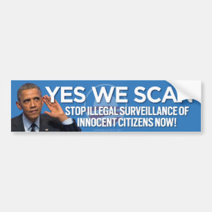 Stop Illegal Citizen Surveillance Now Bumper Sticker