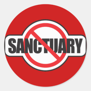 Stop Illegal Immigration - No Sanctuary Classic Round Sticker