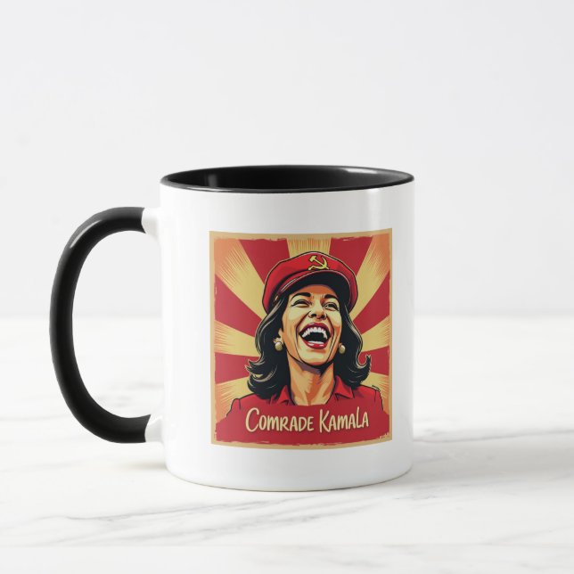 Stop Kamunism Harris Walz 2024 Comrade Kamala Mug (Left)