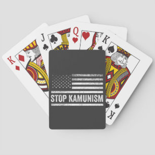 Stop Kamunism Harris Walz 2024 Comrade Kamala Playing Cards