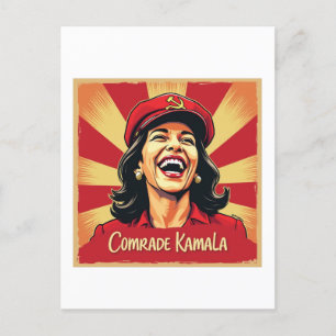 Stop Kamunism Harris Walz 2024 Comrade Kamala Postcard