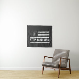 Stop Kamunism Harris Walz 2024 Comrade Kamala Tapestry