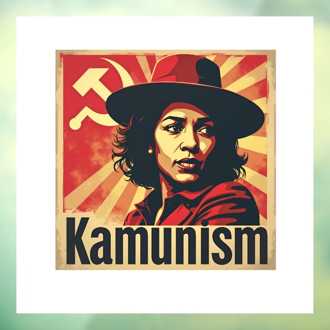 Stop Kamunism Harris Walz 2024 Comrade Kamala Window Cling (Sheet 3)
